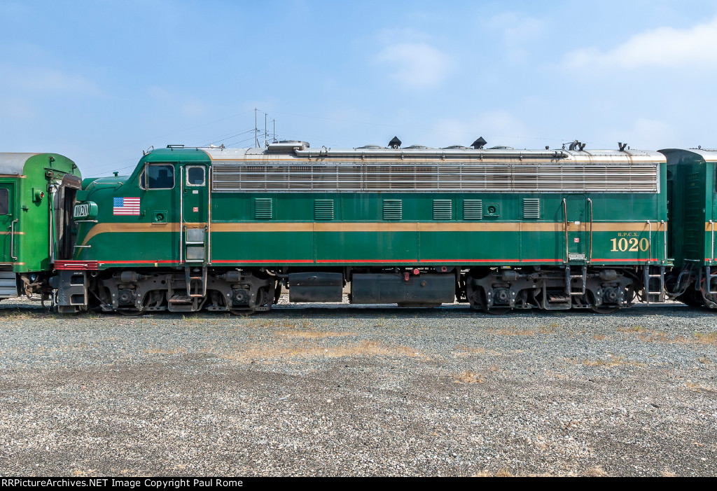 RPCX 1020, EMD F9HA ex BO F7A 947, RailCruise America Excursion Train at KCS Knoche Yard